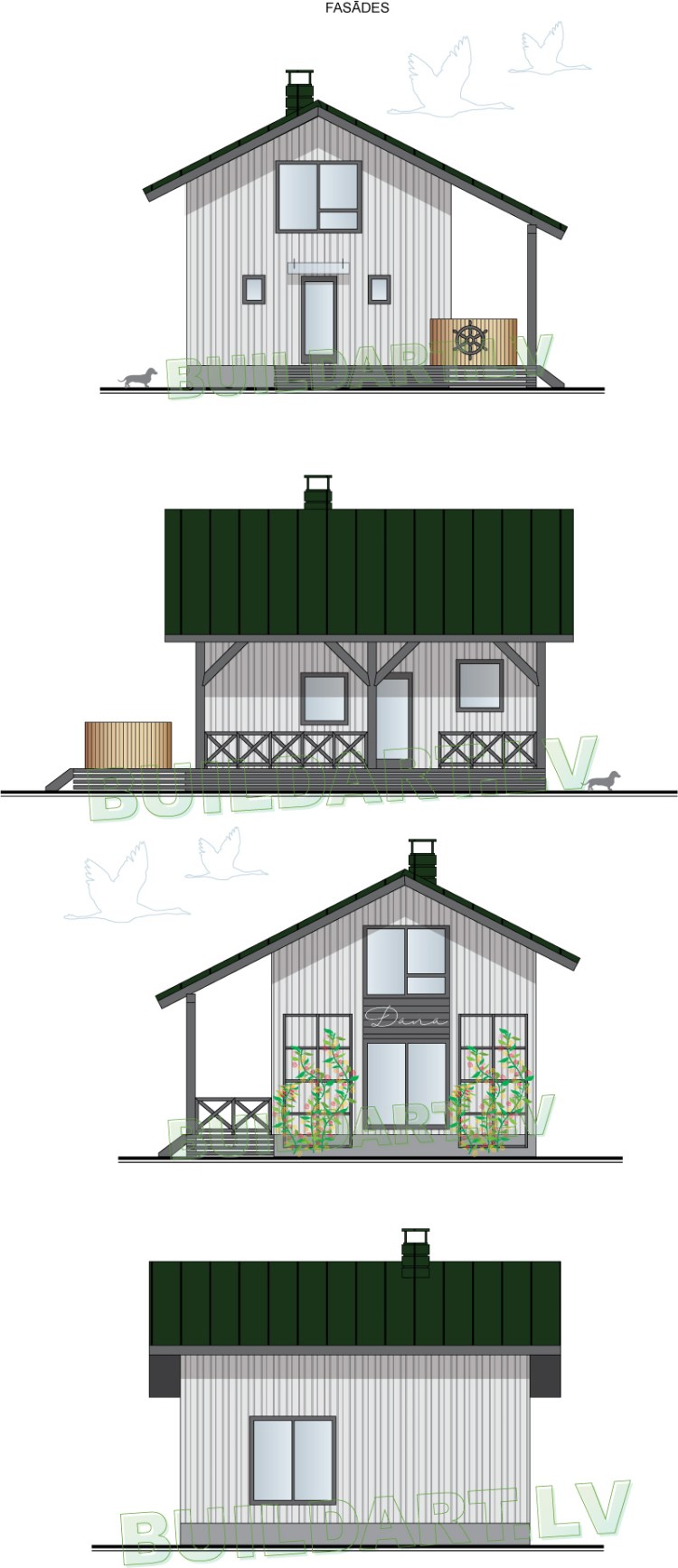 Pirts projekts "Jaunā Dana", fasādes