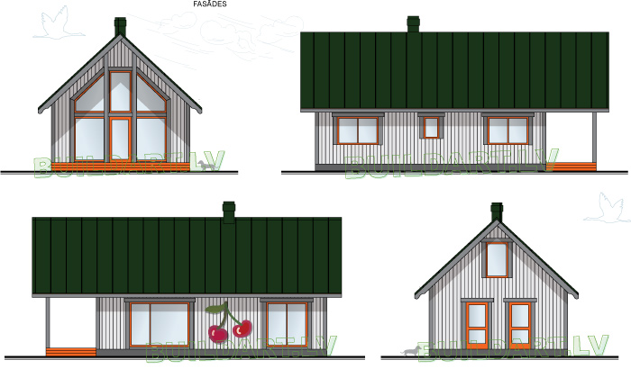 Nektāra darbnīcas projekts, fasādes