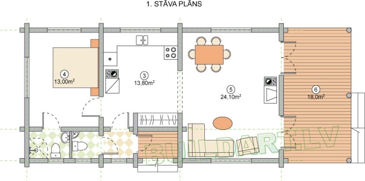 Projekts namiņam pie Dabas - plāns