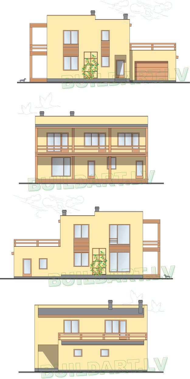 Mājas projekts "Līčupe", 240m2, fasādes
