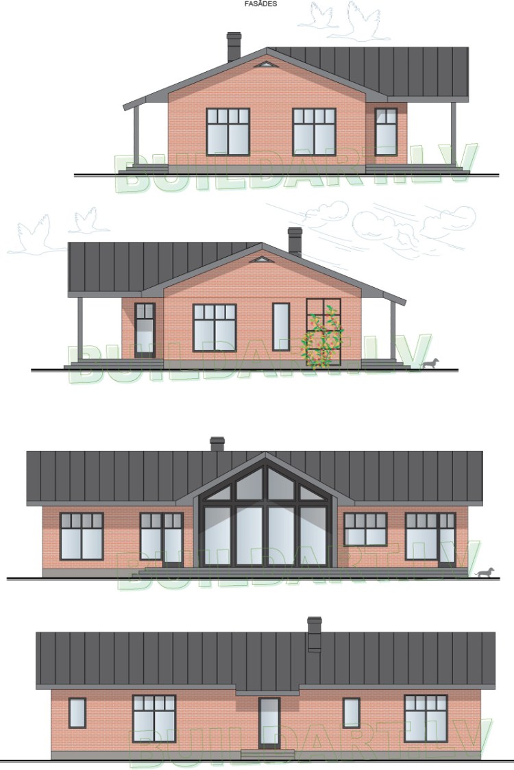 Dzīvojamās mājas projekts "Arita" - fasādes
