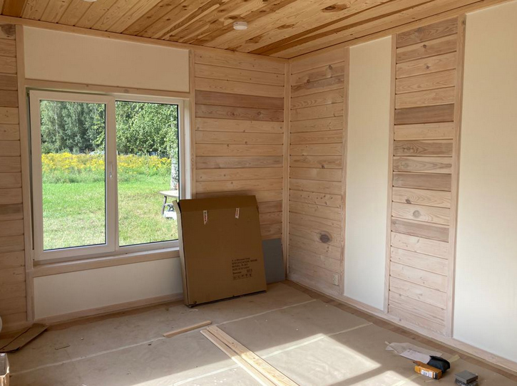 Moduļmājas projekts "Jolanta" - uzbūvētās ēkas attēli