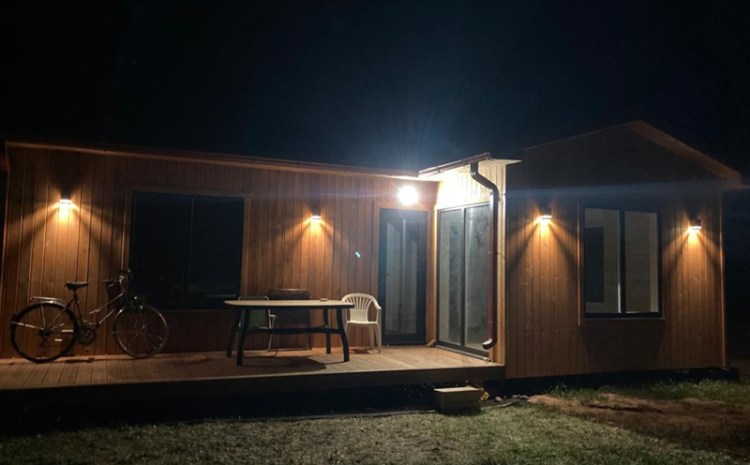 Moduļmājas projekts "Jolanta" - uzbūvētās ēkas attēli