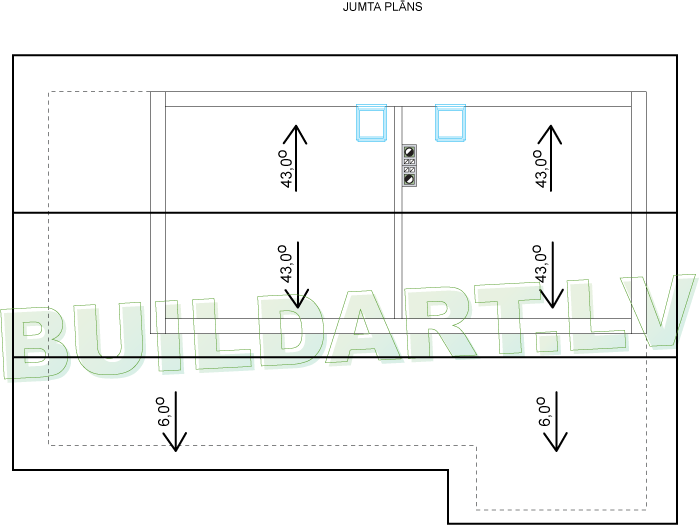 Mājas projekts "Lielais Jēkabs" - 2. st. plāns