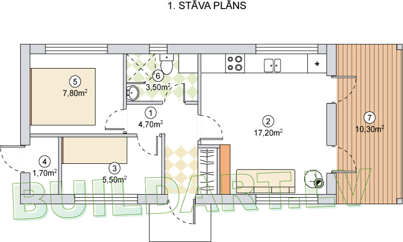 Moduļmājas projekts "Dzidra"