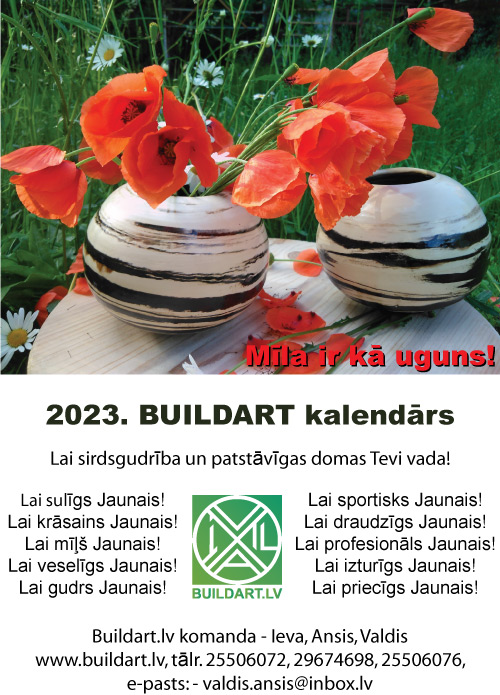 Buildart.lv kalendārs 2023