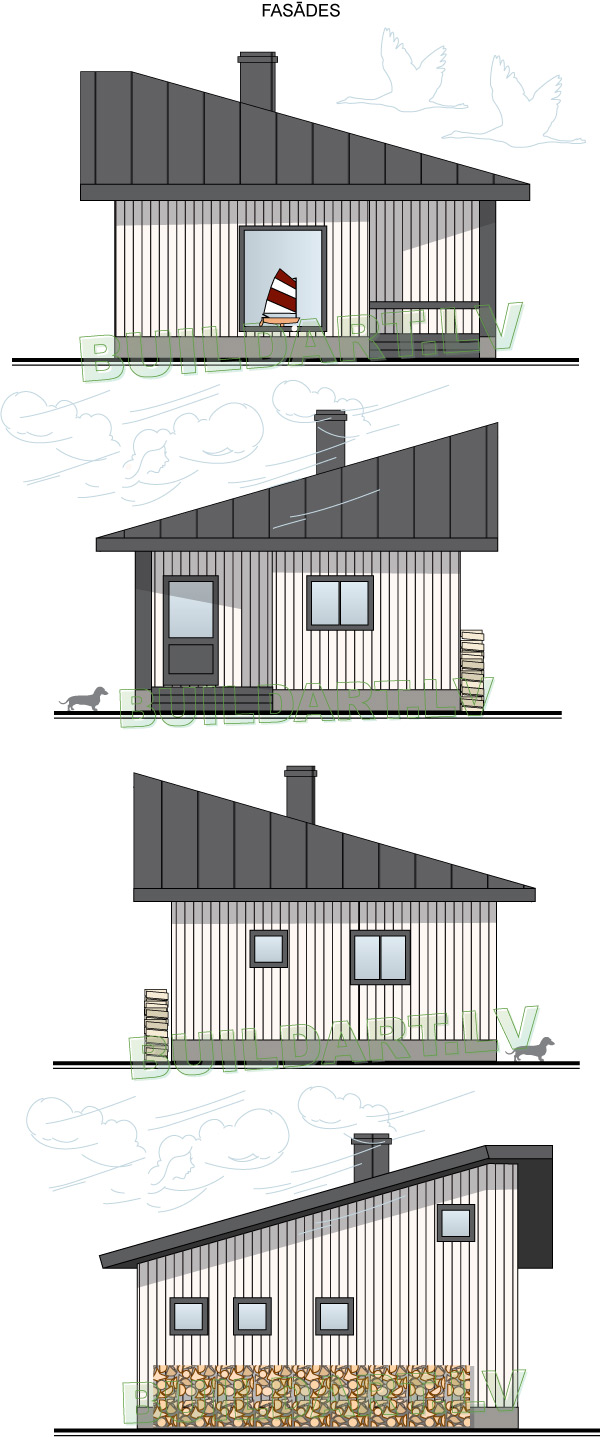 Pirts projekts "Optimists", fasādes