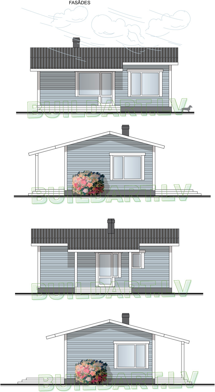 Dzīvojamās mājas projekts "Apelsīns" - fasādes