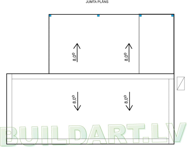 Mājas projekts "Laimdota" - jumta plāns