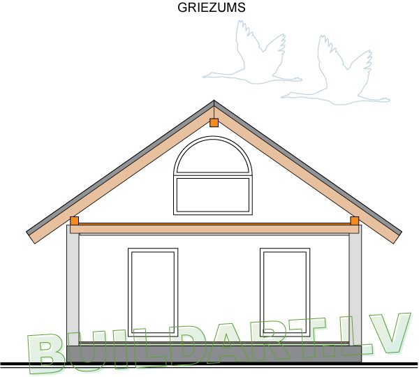Kompaktas mājiņas projekts - griezums