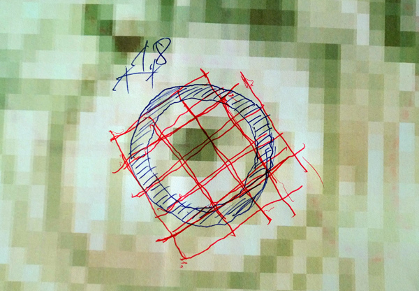 Āderu noteikšana, Tērvetes pilskalna apļveida ūdens ādere