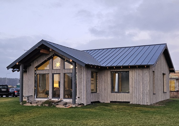 Dzīvojamās mājas projekts "Ieva" - uzbūvētās mājas fotoattēli