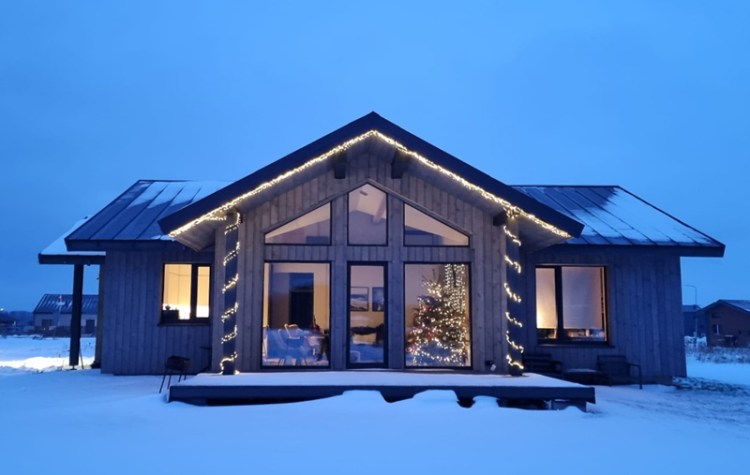 Mājas projekts "Ieva" - uzbūvētās mājas bildes