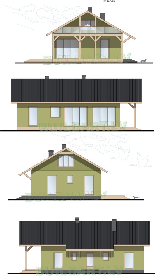 Mājas projekts "Lote" - fasādes