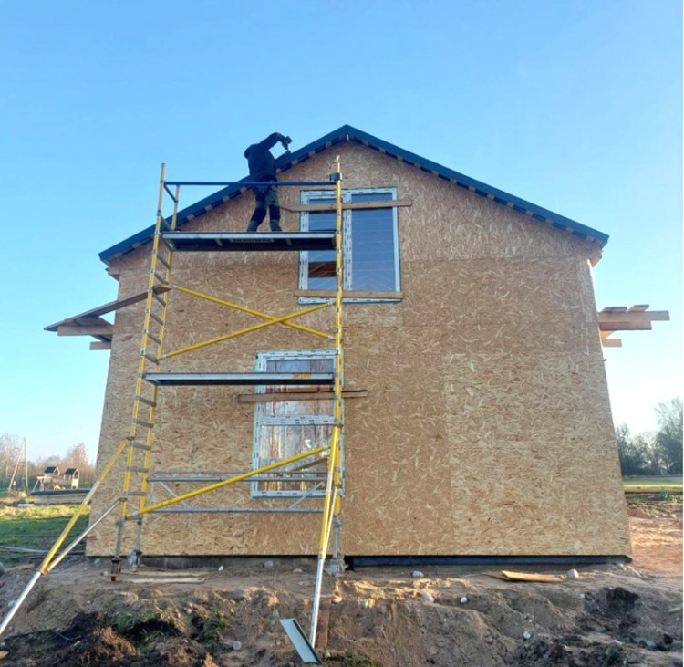 Mājas projekts "Rodijs" - mājas būvniecības procesa bildes