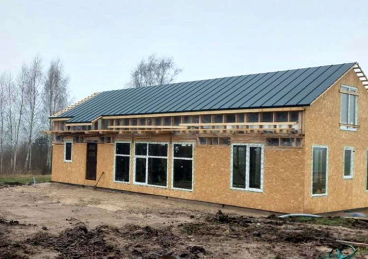 Mājas projekts "Rodijs" - mājas būvniecības procesa bildes