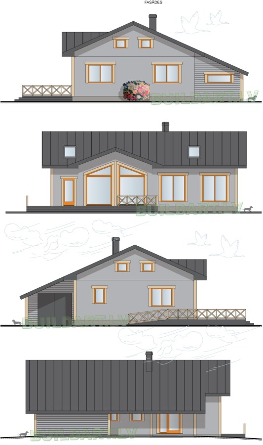 Mājas projekts "Milla" - fasādes