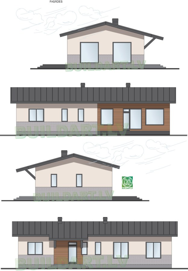 Mājas projekts "Izabella" - fasādes