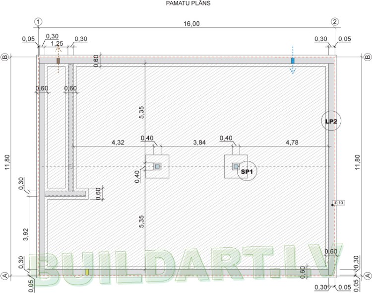 Multifunkcionāla ēka "Dzintars 2" - pamatu plāns