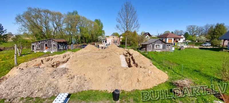 Dzīvojamās mājas projekts "Elza" - būvniecības procesa foto