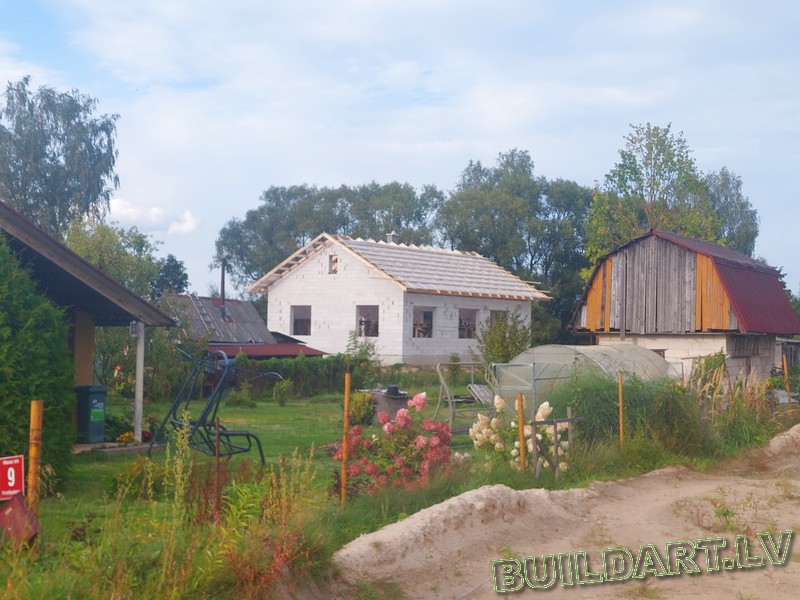 Dzīvojamās mājas projekts "Elza" - būvniecības procesa foto