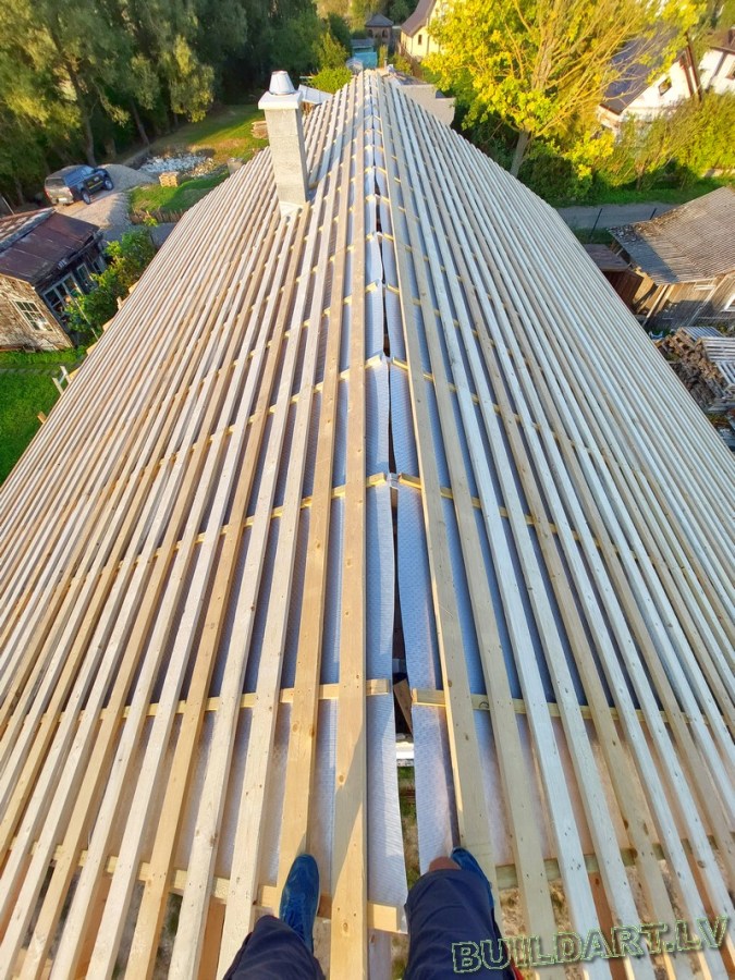 Dzīvojamās mājas projekts "Elza" - būvniecības procesa foto