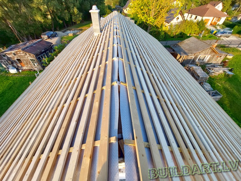 Dzīvojamās mājas projekts "Elza" - būvniecības procesa foto