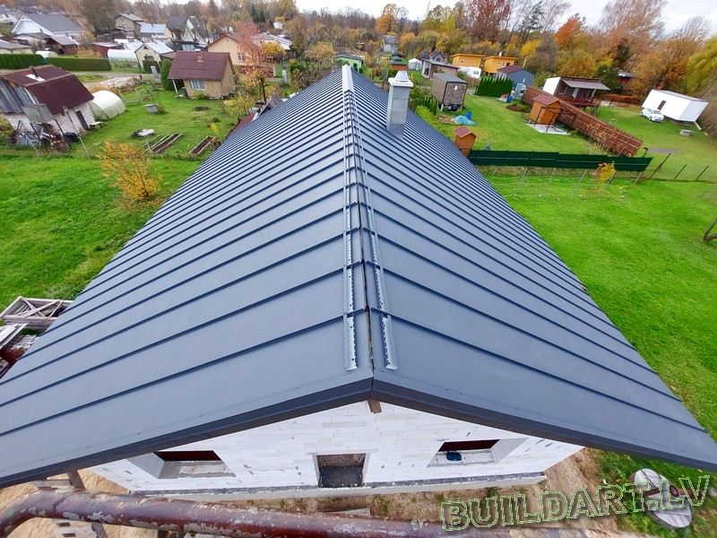 Dzīvojamās mājas projekts "Elza" - būvniecības procesa foto