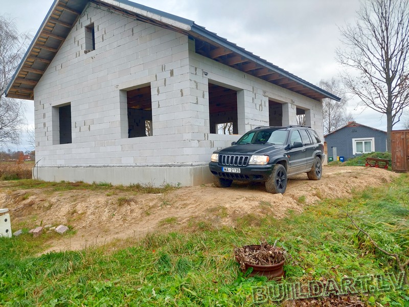 Dzīvojamās mājas projekts "Elza" - būvniecības procesa foto