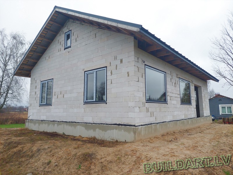 Dzīvojamās mājas projekts "Elza" - būvniecības procesa foto