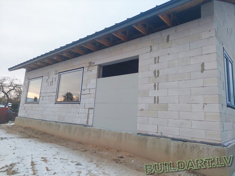 Dzīvojamās mājas projekts "Elza" - būvniecības procesa foto