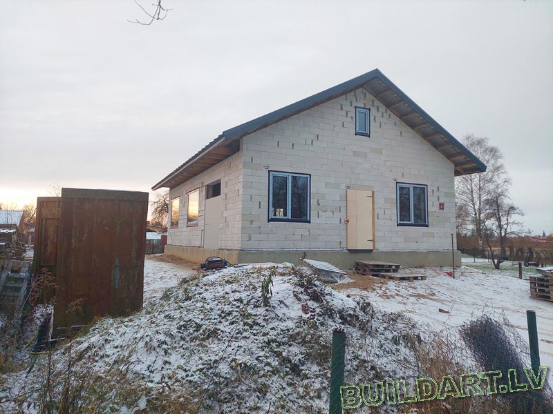 Dzīvojamās mājas projekts "Elza" - būvniecības procesa foto