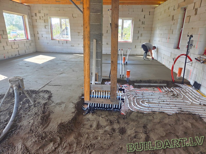 Dzīvojamās mājas projekts "Elza" - būvniecības procesa foto