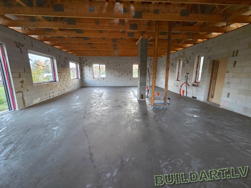 Dzīvojamās mājas projekts "Elza" - būvniecības procesa foto