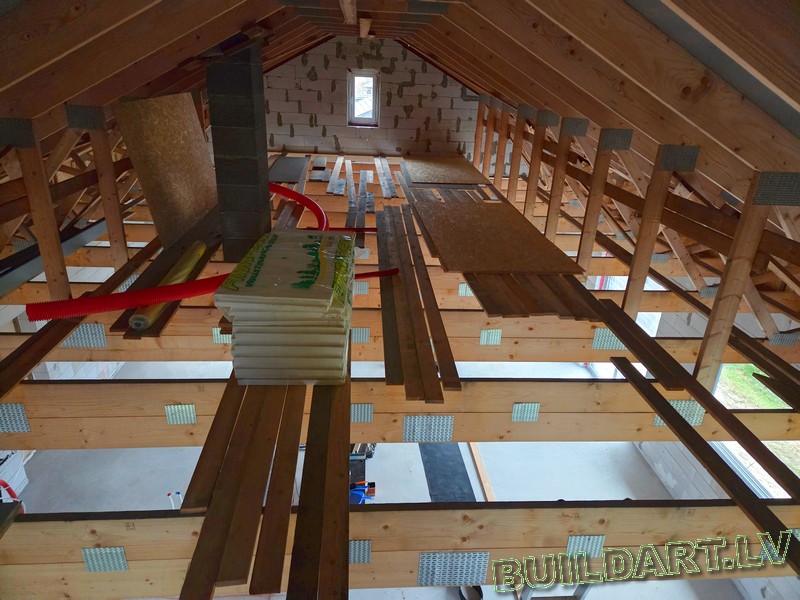 Dzīvojamās mājas projekts "Elza" - būvniecības procesa foto