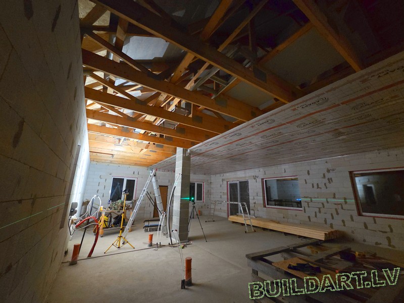 Dzīvojamās mājas projekts "Elza" - būvniecības procesa foto