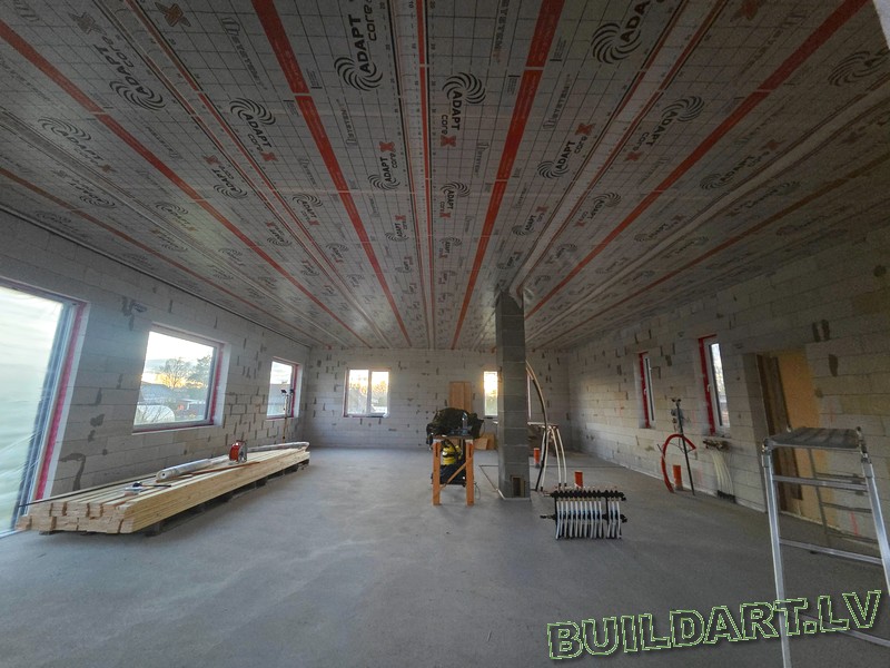 Dzīvojamās mājas projekts "Elza" - būvniecības procesa foto