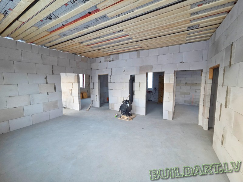 Dzīvojamās mājas projekts "Elza" - būvniecības procesa foto