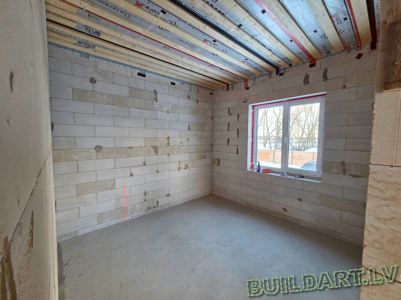 Dzīvojamās mājas projekts "Elza" - būvniecības procesa foto