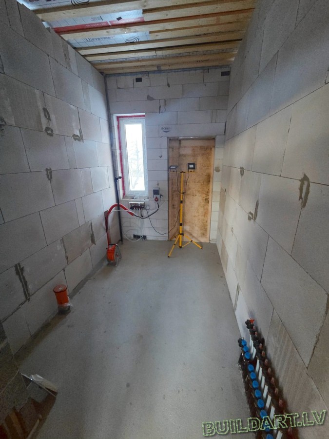 Dzīvojamās mājas projekts "Elza" - būvniecības procesa foto