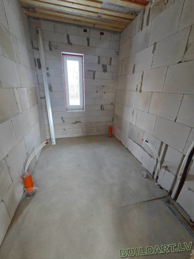 Dzīvojamās mājas projekts "Elza" - būvniecības procesa foto