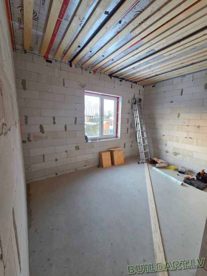 Dzīvojamās mājas projekts "Elza" - būvniecības procesa foto