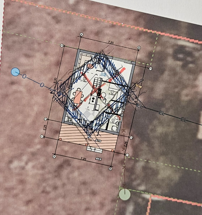 Ēkas novietojums āderu tīklā