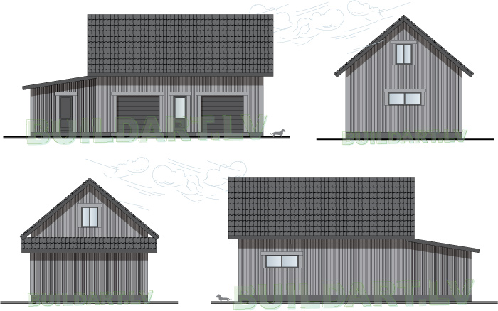 Saimniecības ēkas projekts "Mednis"